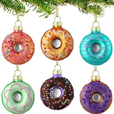 2023 Ciondolo Frutta Ciambella Vetro Albero di Natale Sottaceto Ornamento Decorazione Natale...