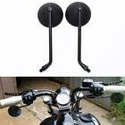 Round Motorcycle Black Rearview Mirrors for Harley Sportster 883 1200 Road King