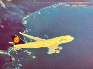 Avión Lufthansa Boeing 747-400 de colección nunca usado postal en muy buen estado - Imagen 1 de 4