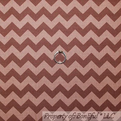 BonEful FABRIC FQ Cotton Quilt Charlie Brown VTG Tan Men Chevron Stripe Blender - Image 1 of 4