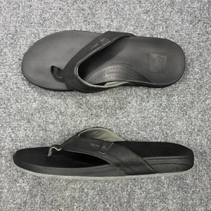Reef Sandals Mens 13 Black Thong Slip Resistant Anatomic Comfort Recovery - Picture 1 of 16