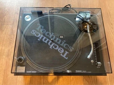 Technics SL-1200 MK5 Black DJ Turntable with Dust Cover record player - Image 1 of 4