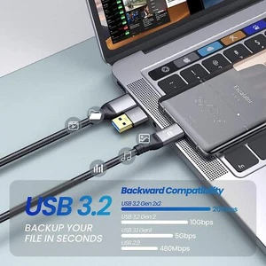 USB3.2 Gen 2x2 USB 4 Charger Cable USB A/USB C to Type-C Fast Charging 1.6-6.6ft - Picture 1 of 15