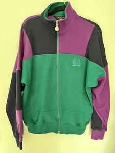 Vintage Christian Dior Track Suit Jacket Color Block Designer Retro 80’s Large - Picture 1 of 13