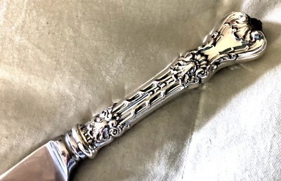 Cuchillos de cena vintage Sterling GORHAM KING EDWARD SHELL 2000 NUEVO EN STOCK lote de 4 Foto 1 de 4