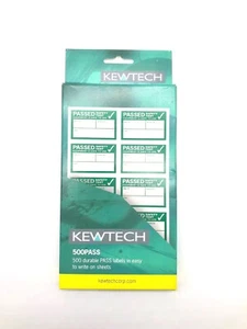 PEGATINAS DE PRUEBA DE ETIQUETAS DE PRUEBA DE ELECTRODOMÉSTICOS PORTÁTILES PAT TEST PASS AUTOADHESIVAS KEWTECH - Imagen 1 de 4