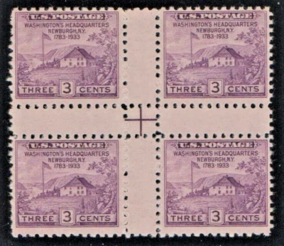 SC# 752 Newburgh Farley Center Cross Gutter block MNH NGAI - Image 1 of 2