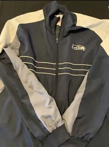 Vtg Seattle Seahawks SI Sports Illustrated Full Zip Windbreaker Jacket XL NFL - Picture 1 of 3