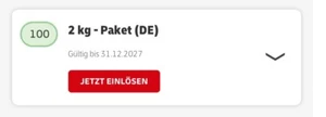 DHL Paketmarken Codes 2kg Paket Paketlabel 100 Stück Gültig bis 31.12.2027 - Bild 1 von 2
