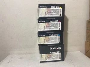 Juego 4 Genuinos Lexmark C540H2KG, C540H2CG, C540H2MG, C540H2YG (BK, C, Y, M) - Imagen 1 de 5