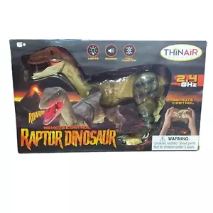 Thin Air Brands Remote Control Raptor Dinosaur Toy Roars Moves New In Box - Picture 1 of 6