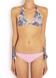 PISTOL PANTIES MOLLY PAISLEY PINK PRINT BIKINI UK 10 EU 38 BNWT - Picture 1 of 3