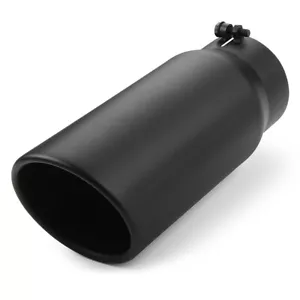 Bolt On Diesel Exhaust Tip 5" Inlet 6" Outlet 15inch Long Black Stainless Steel - Bild 1 von 9