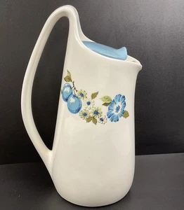 "Jarra y tapa vintage iroquesa Ben Seibel informal ignífuga floral 11"" EE. UU. MCM - Imagen 1 de 11