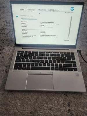 HP Elitebook 845 G8 14" Ryzen 7 PRO 5850U SIN RAM ARRANCADO A BIOS REPUESTOS/REPARACIÓN Foto 1 de 4
