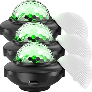 3 Stück Magic Ball Licht LED Party Disco RGB Rotierend Club DJ Bühnenbeleuchtung Neu - Bild 1 von 15