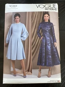 UNCUT  Vogue V1983 Misses Fit & Flare Dresses U5 (16-18-20-22-24) Sewing Pattern - Picture 1 of 2