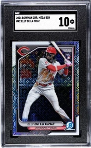 2024 Bowman Chrome Mega Box Mojo Refractor Elly De La Cruz #42 SGC 10 Rookie RC - Picture 1 of 2