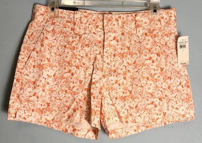 GAP CITY SHORTS Para Mujer Talla 4 Tiro Medio Elastizado 3” Entrepierna Floral Informal Preppy Foto 1 de 4
