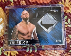 2018 Topps Karel Anderson Authentic Shirt Worn Relic Blue Parallel 15 / 50 - Picture 1 of 2