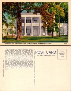 The Hermitage Home of President Andrew Jackson Near Nashville Tennessee Postcard - Picture 1 of 1