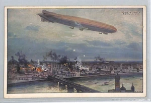 GERMANY WW1 Postcard ZEPPELIN Warsaw Bombardment Poland {samwells-covers}LZ249 - Picture 1 of 12