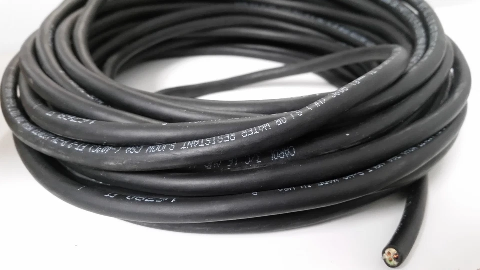 16/3 SJOOW SJ Indoor/Outdoor Portable Cord 300V 50' Black NEW - Image 1 of 1