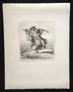 A. Paul Weber, Ein Student, aus dem Nachlass, Lithographie, 1978, Signatur - Bild 1 von 1