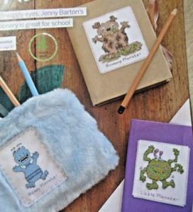 Stickvorlage "Kleine Monster" 3 Kreuzstichmotive Jenny Barton - Bild 1 von 4