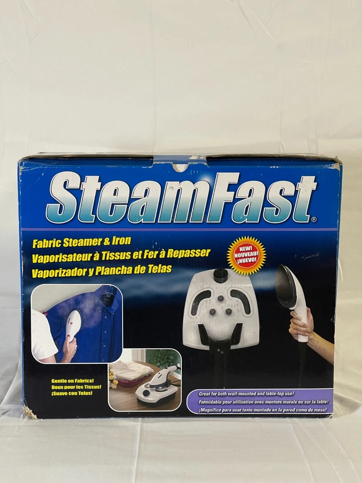 SteamFast Wall Mounted White Fabric Steam & Iron Cleaner SF-432 Corded NEW - Image 1 of 4