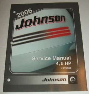 Johnson 2006 5hp 4hp Service Manual 4 Stroke Outboard 4 5 hp Repair Shop - Picture 1 of 3
