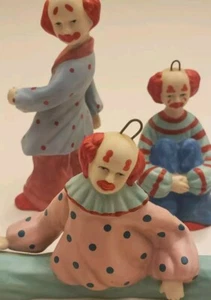 Estatuilla de circo de colección ENESCO porcelana payasos espeluznantes 1985 Imports Corp Corea - Imagen 1 de 9