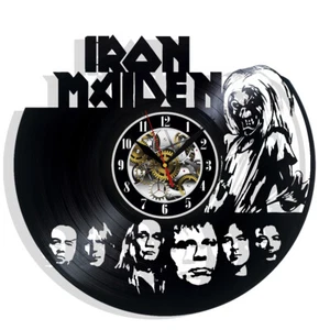 Orologio da parete in vinile Iron Maiden regalo compleanno vacanze arte arredamento casa design musica - Foto 1 di 5
