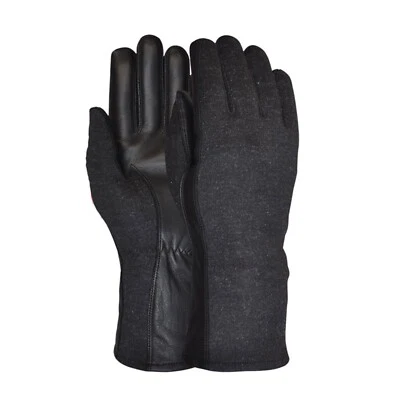 Nomex & Lambskin 皮革飞行员战术飞行传单手套防火 — 第 1/2 张图片