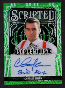 #2/2 AUTO CHARLIE SHEEN WALL STREET MAJOR LEAGUE AUTOGRAMM 2024 LEAF POP CENTURY - Bild 1 von 2