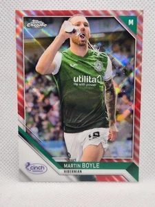 #/5  Martin Boyle Australia Hibernian 2022 Topps Chrome SPFL Red Tartan SSP!! - Picture 1 of 2