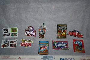 Junk Food Doody Stickers Set Of 10  - Series 5 -Poop Emoji -Novelty food parody - Picture 1 of 8