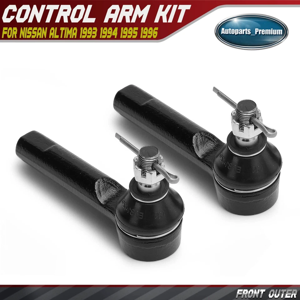 Set of 2 Front Outer Steering Tie Rod End for Nissan Altima 1993-1996 485202B000 - Image 1 of 4