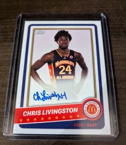 2022 Topps Chrome McDonald's All American - Chris Livingston - GAMEDAY AUTO