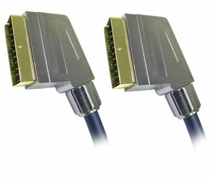 10m Metre SCART Lead Cable TV DVD FULLY WIRED 21 Pin GOLD Oxy Free Top Quality - Picture 1 of 1