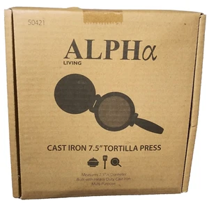 Tortilla Press and Pataconera 7.5 Inch Cast Iron Heavy Gauge Flour Corn Press - Picture 1 of 5