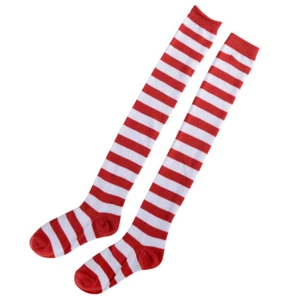 1 Pair Cosplay Stockings Stripe Over The Knee High Socks Long Socks for Women - Picture 1 of 12