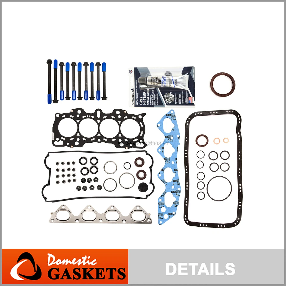 Fits 97-01 Honda CR-V 2.0L DOHC MLS Full Gasket Set Bolts B20Z2 B20B4 - Image 1 of 4