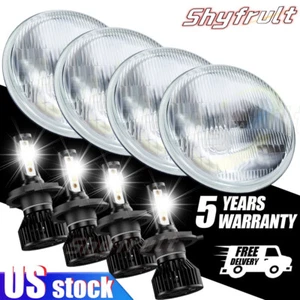 4PCS-5.75" Round LED Headlights Hi/Lo Beam for Plymouth Road Runner 1968-1974 - Foto 1 di 20