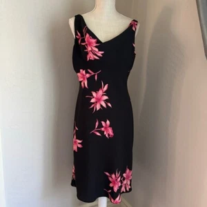 Jones Wear Dress Women's Vintage Y2K Sleeveless Floral Print Midi Dress Size 12 - Picture 1 of 10