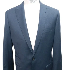 J. Crew Ludlow Loro Piana 42 Long ( fits 38 ) Wool Blue Peak Lapel Blazer Jacket - Picture 1 of 13