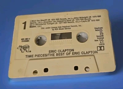 Cassette Tape Eric Clapton Music Vtg 1982 Time Pieces The Best of - Image 1 of 4