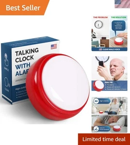 Battery Powered Talking Clock - Ideal for Seniors & Visually Impaired Users - Picture 1 of 8