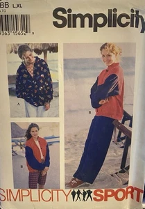 Sport Pants or Shorts Unlined Hoodie Jacket Size L, XL Simplicity 9083 Pattern - Picture 1 of 2