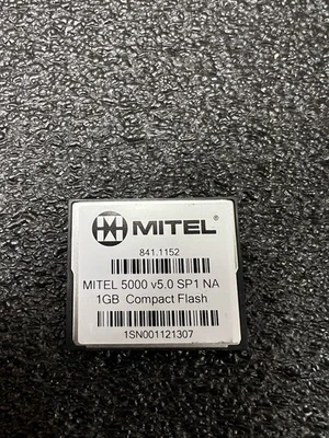 Mitel 841.1152 Mitel 5000 v5.0 1GB Compact Flash Card *Refurbished* - Image 1 of 2